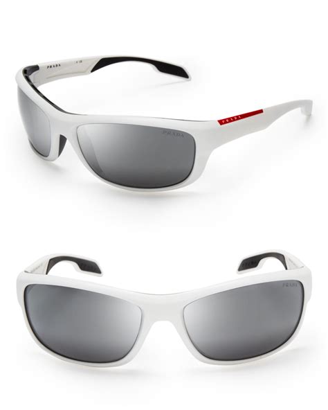 prada sun glasses white|prada white sunglasses men.